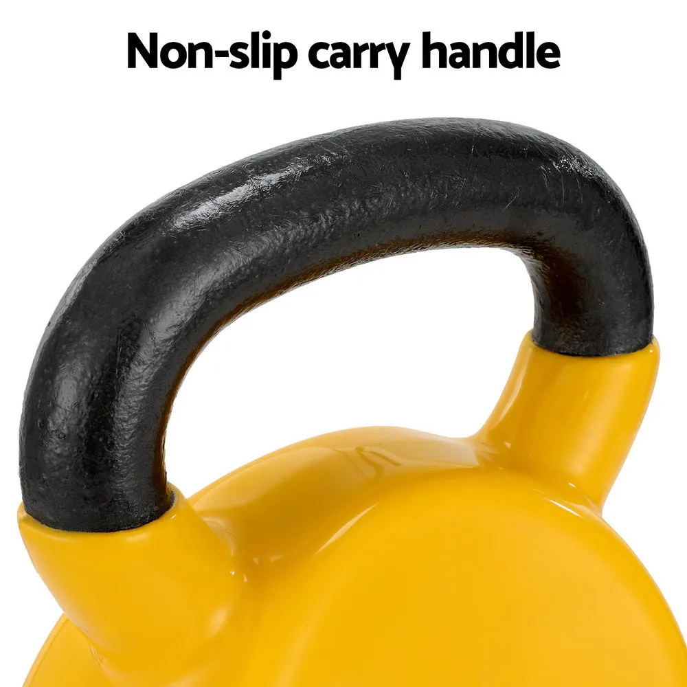 20kg PVC Neoprene Kettlebell Set with Flat Base – Everfit