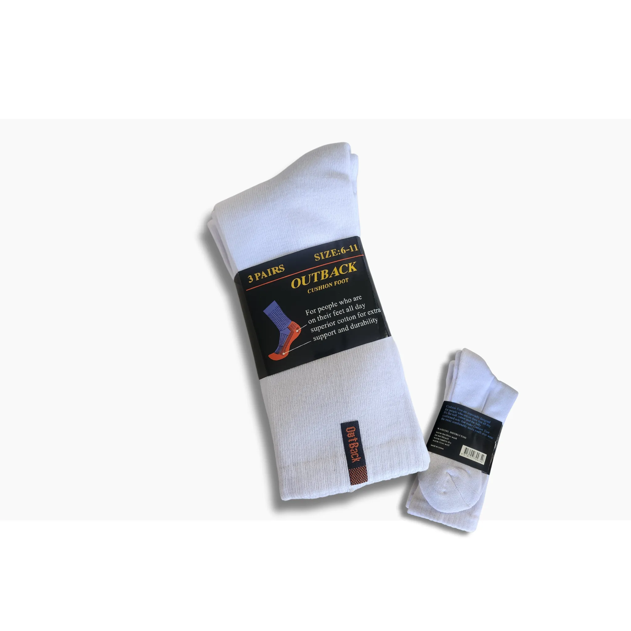 3 x Outback Socks - White