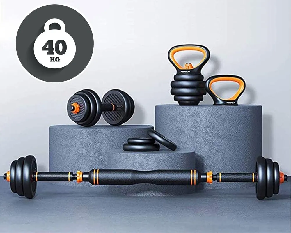 6-in-1 Adjustable Dumbbells Barbell Set (40Kg)