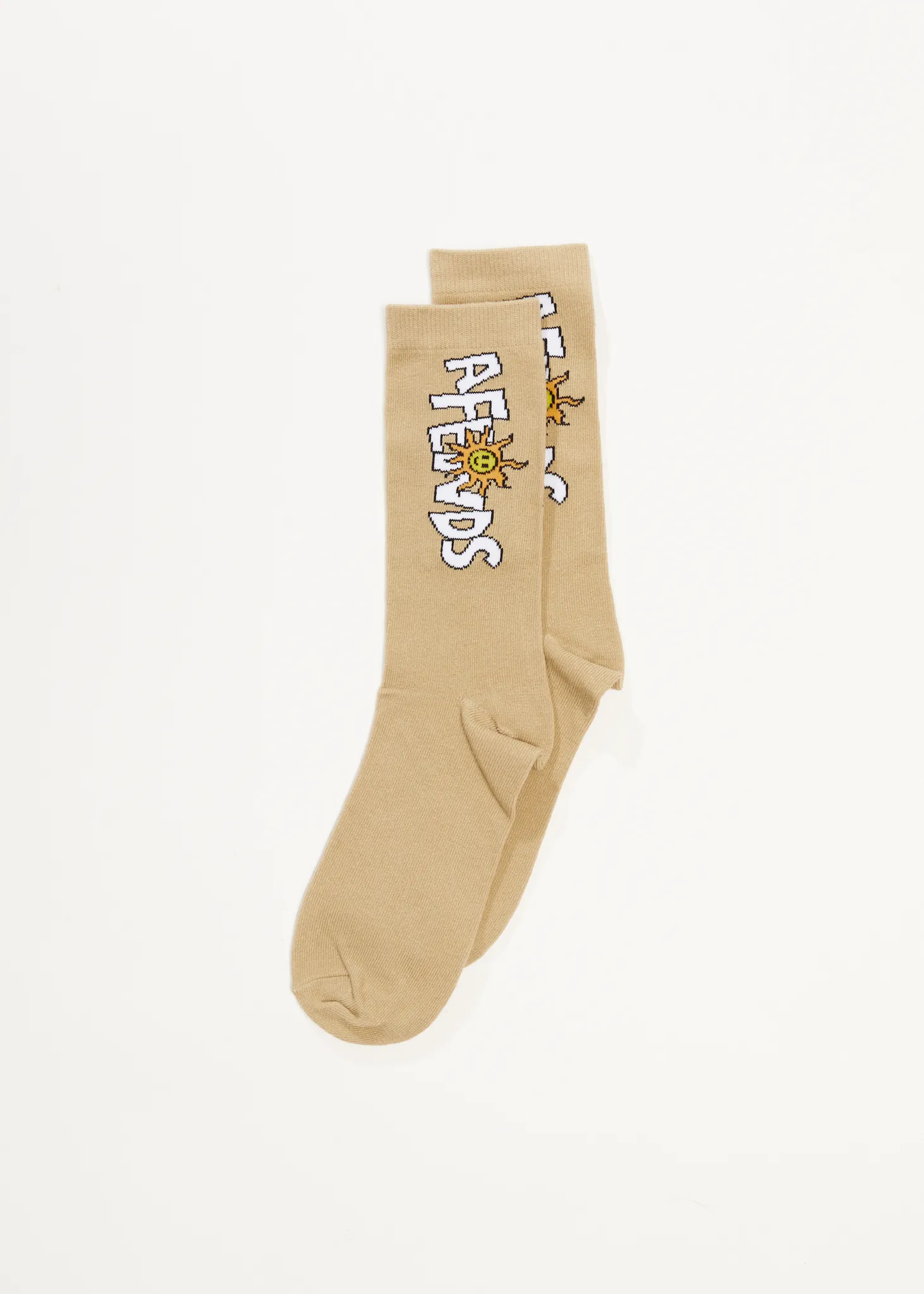 AFENDS Unisex Sunshine - Crew Socks - Cement