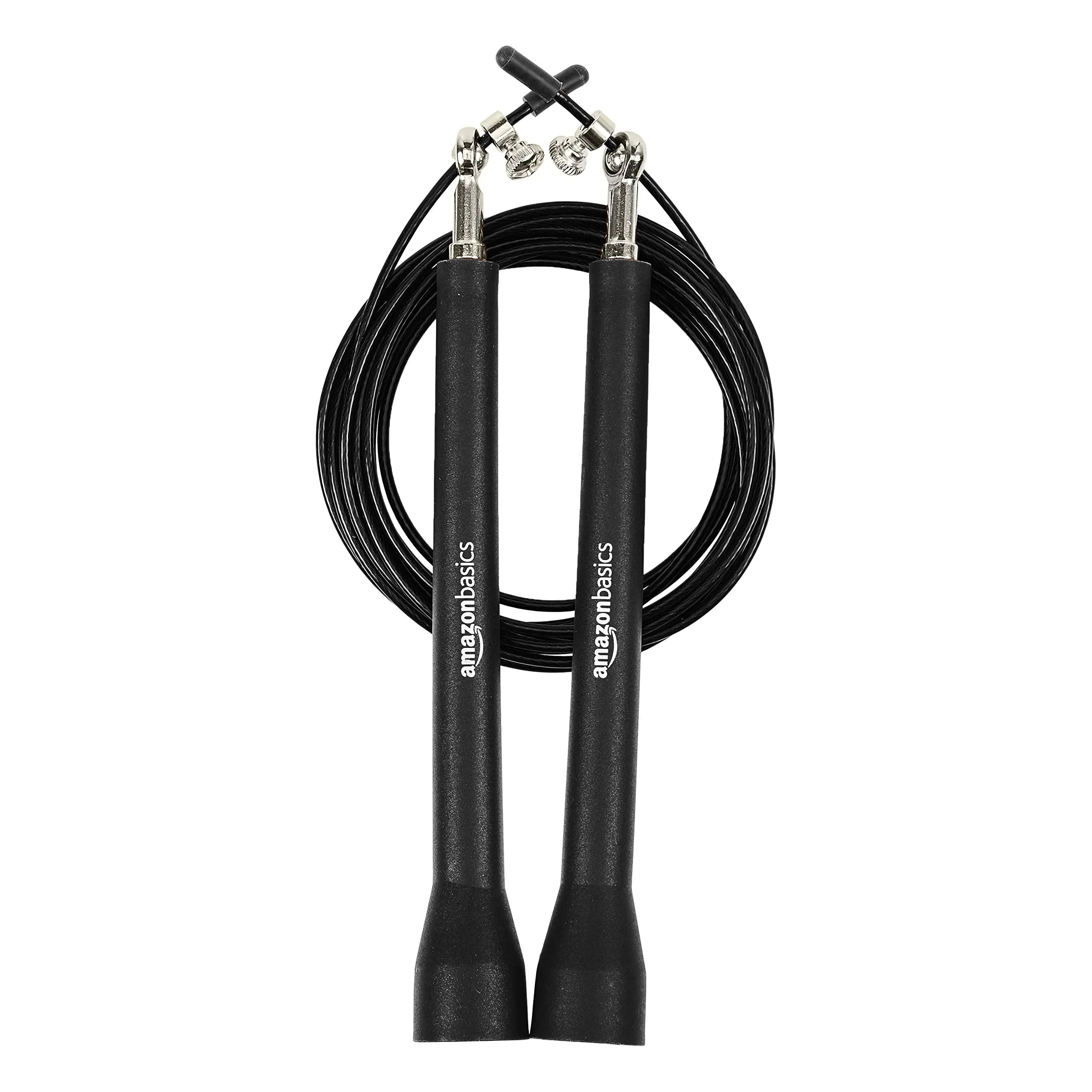 amazon basics Premium Plastic Speed Jump Rope, Black