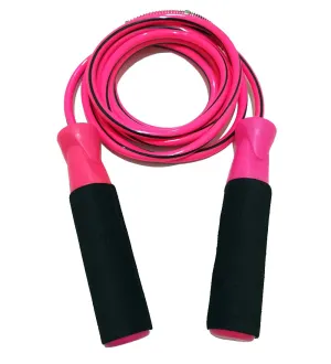 AMIFIT Plastic Handle Skipping-Rope Jump Skipping Rope for Men Women Weight Loss Kids Girls Children Adult - Best in Fitness Sports Exercise Workout (Pink)