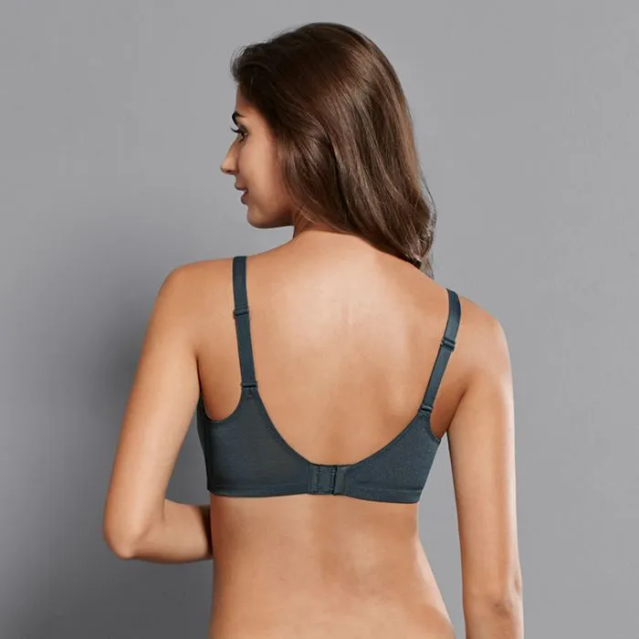 Anita Fleur Wire Free Mastectomy Bra, Anthracite | Grey Anita Post Mastectomy Bra