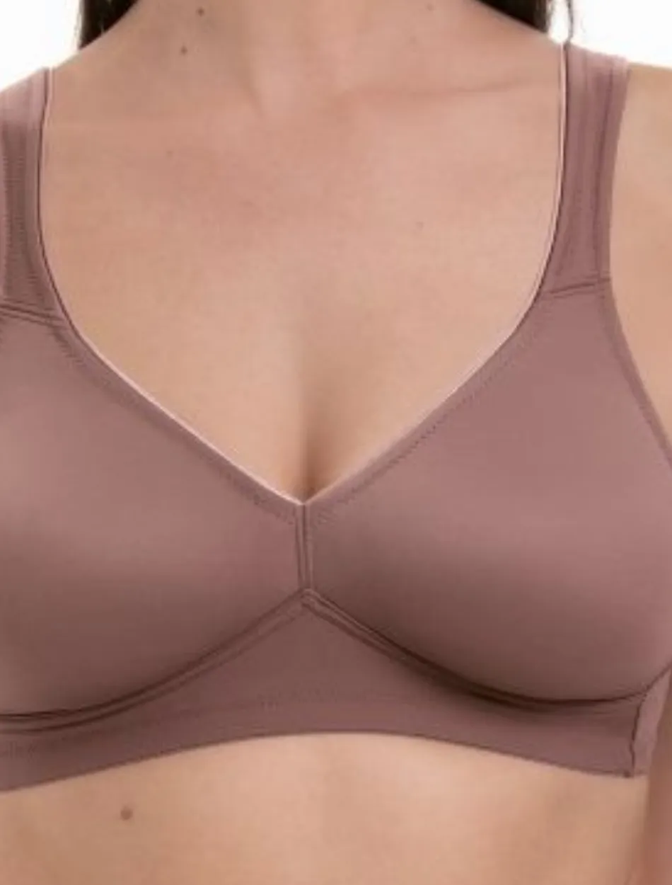 Anita Rosa Faia Twin Seamless Comfort Soft Cup Bra, Berry | Wireless Rosa Faia Bra | Berry Rosa Faia Twin Bra