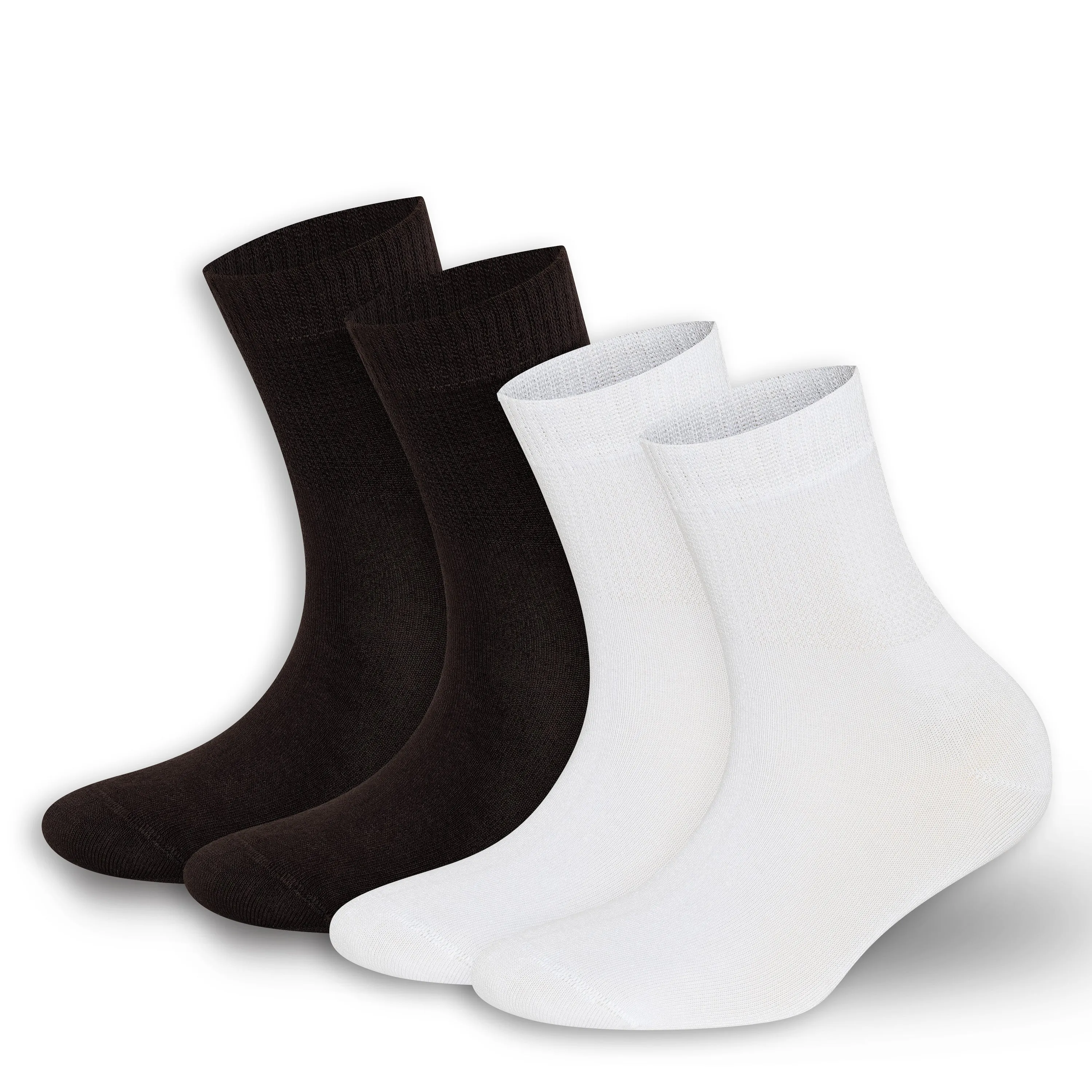 Bambooven Men’s & Women’s Diabetic Rayon Bamboo Ankle Socks (4 Pairs)