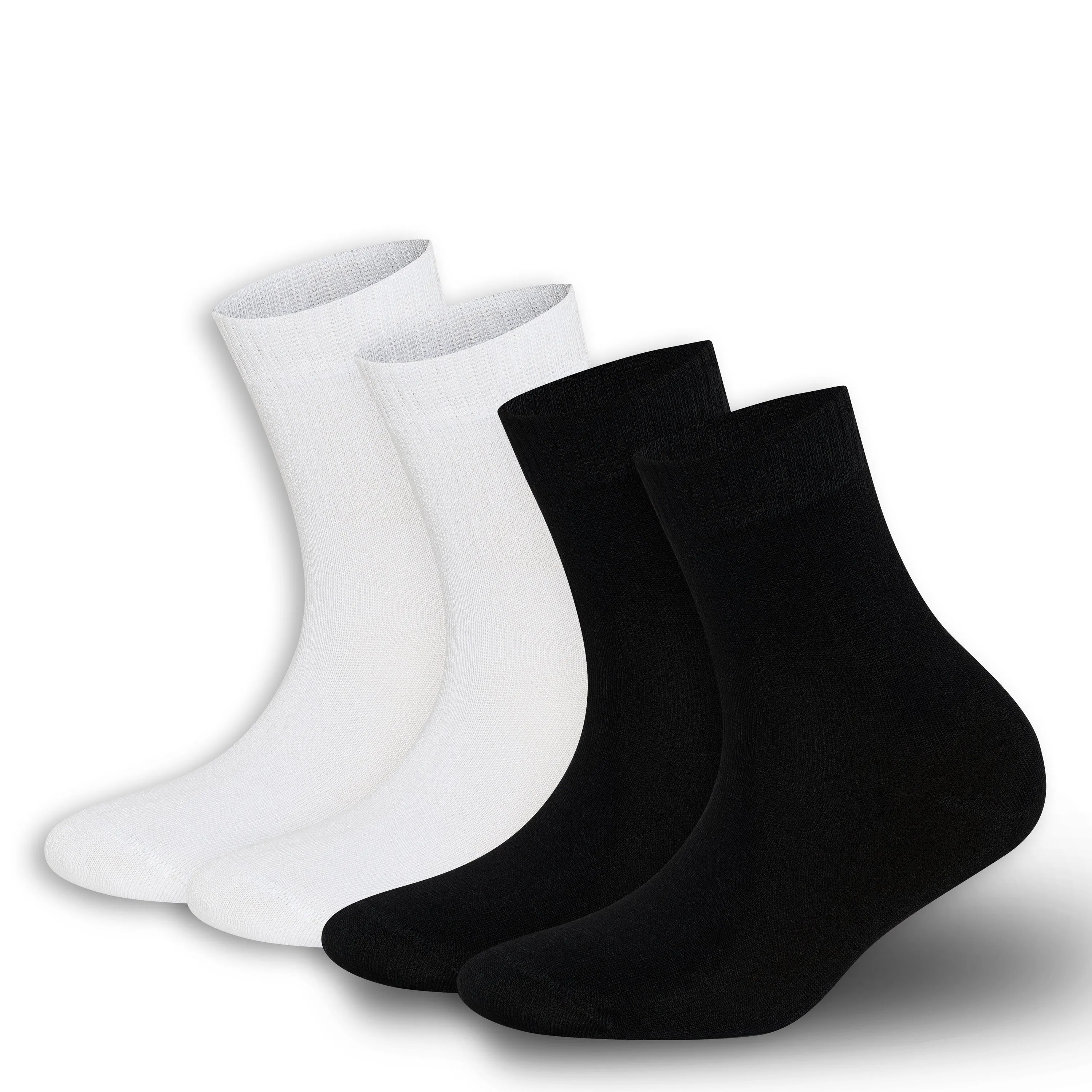 Bambooven Men’s & Women’s Diabetic Rayon Bamboo Ankle Socks (4 Pairs)