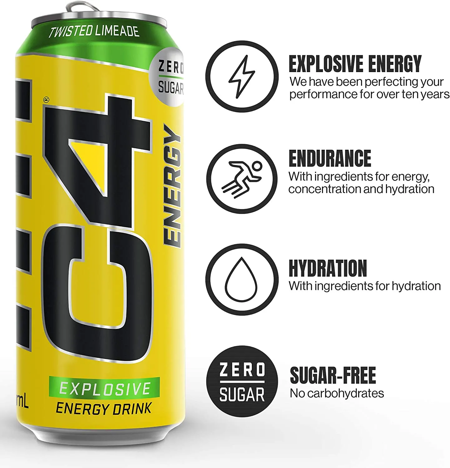 C4 Twisted Limeade Energy Drink 12 x 500ml