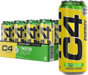 C4 Twisted Limeade Energy Drink 12 x 500ml