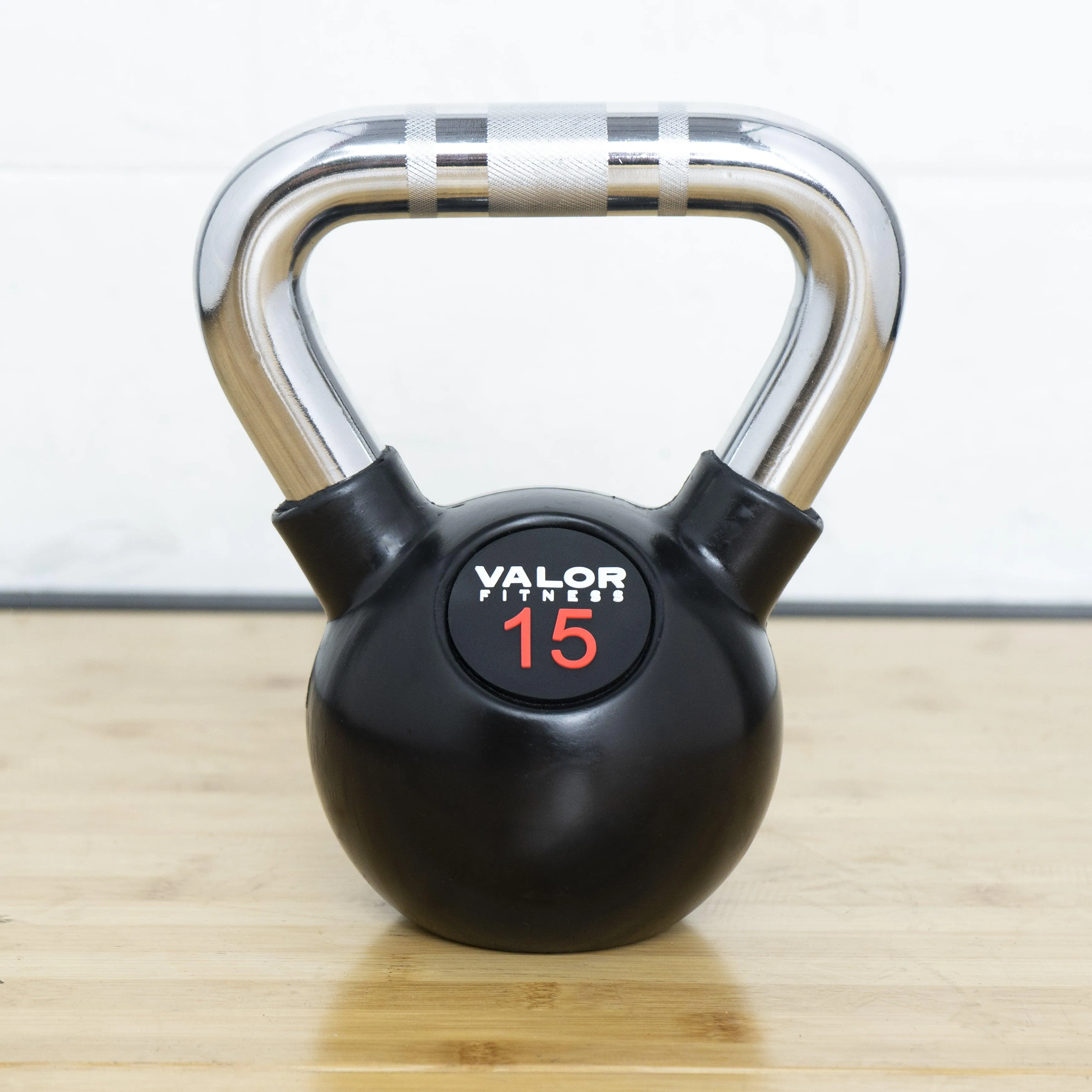 Chrome Handle Rubber Coated Kettlebells (8-70lbs)