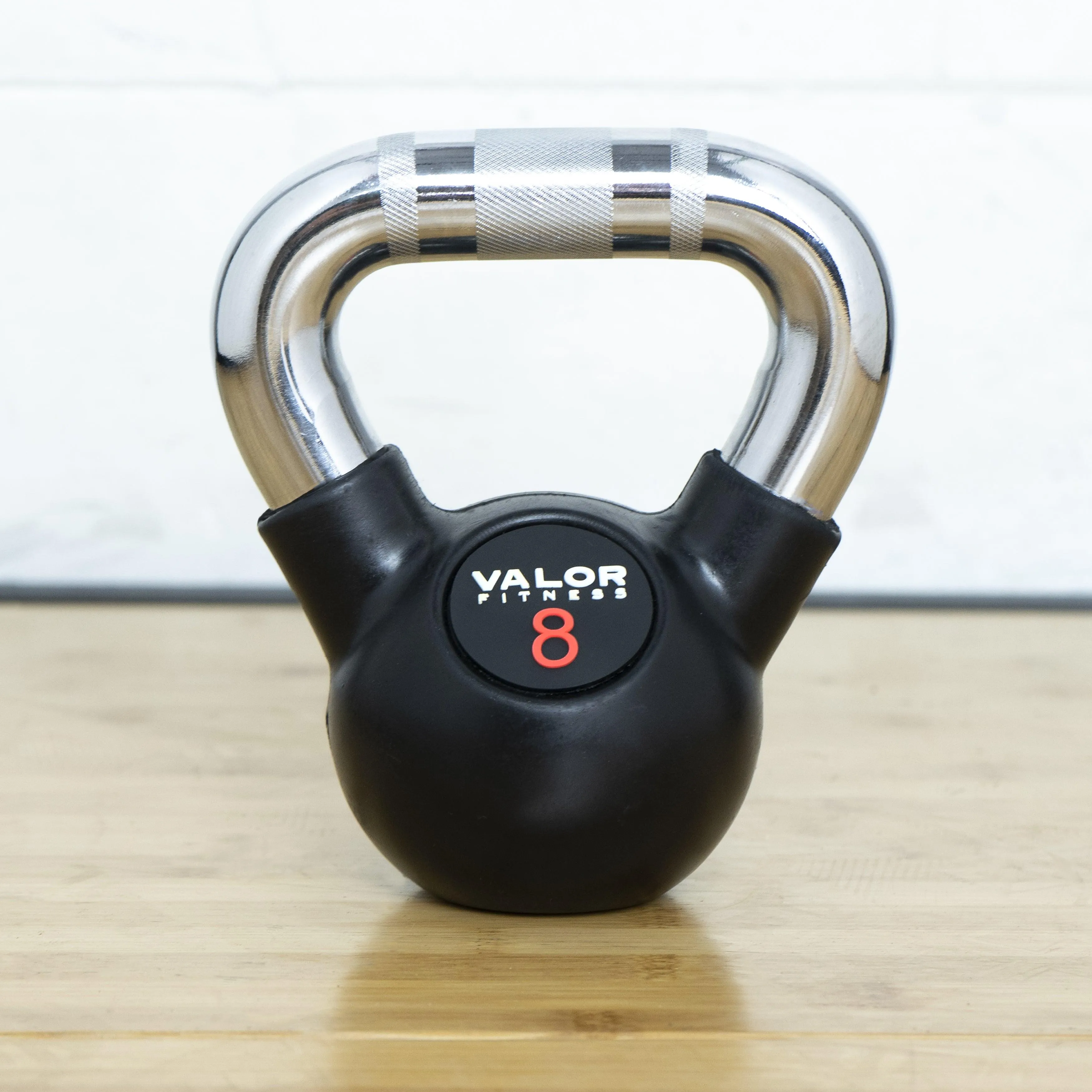 Chrome Handle Rubber Coated Kettlebells (8-70lbs)