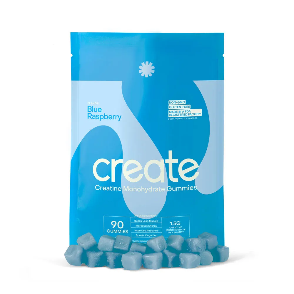 Creatine Monohydrate Gummies Blue Raspberry - 180 Count