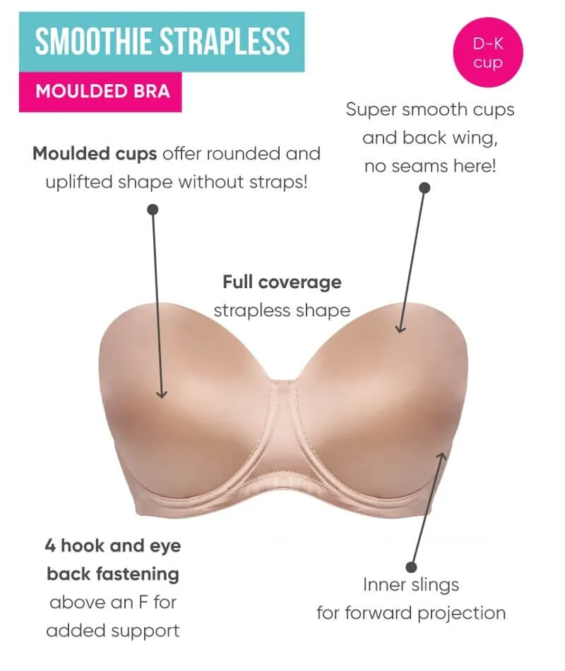 Curvy Kate Smoothie Strapless Moulded Bra - Latte