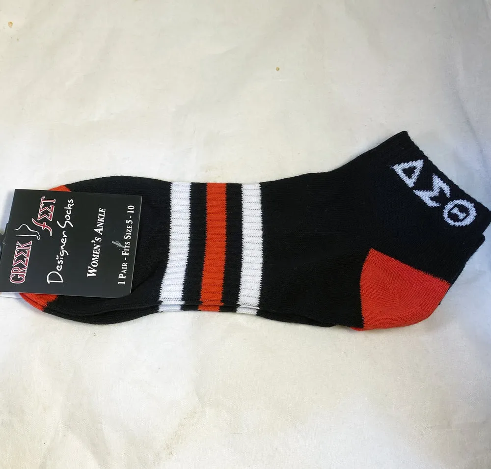 Delta Sigma Theta Ankle Socks Black