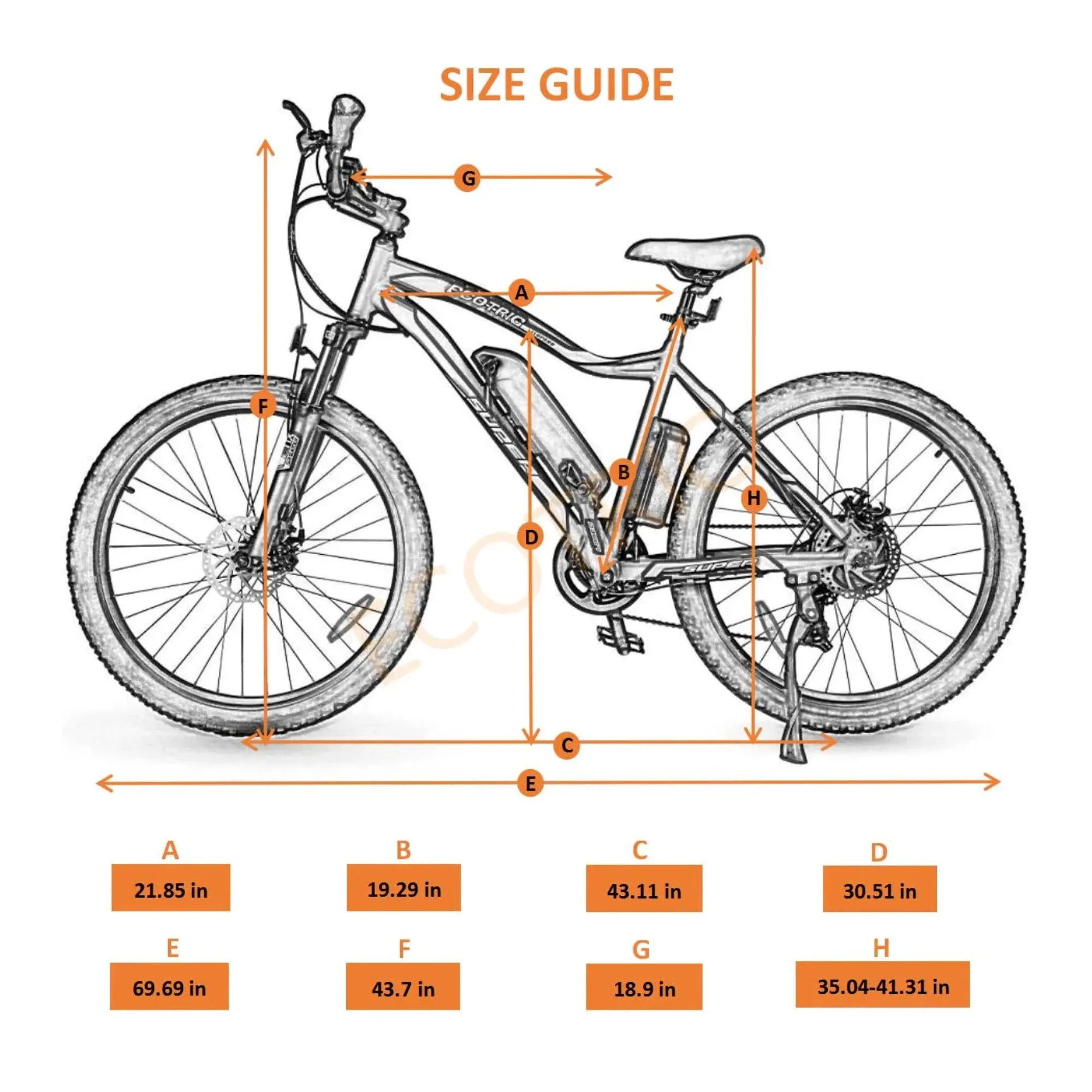 Ecotric 500W Leopard Mountain Electric Bike