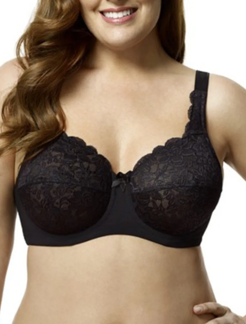 Elila Full Lace Underwire, Black| Black Elila Lace Bra 2311