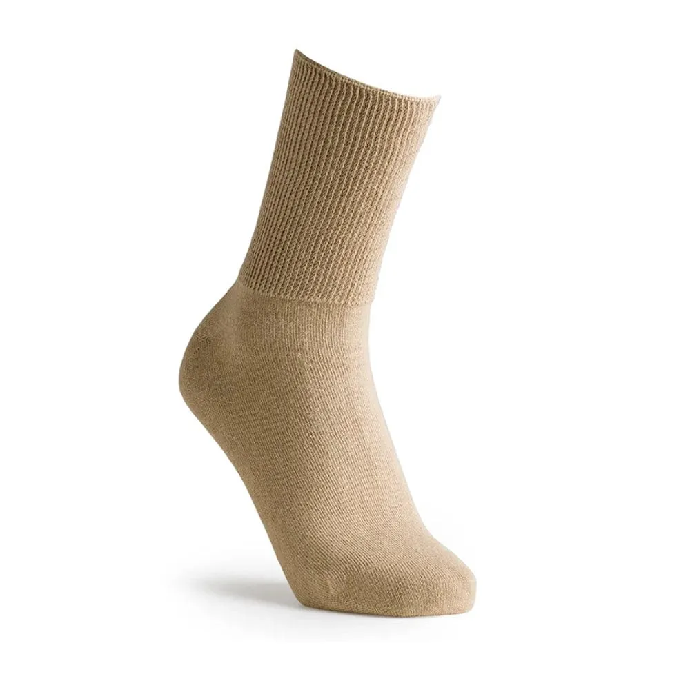 Fuller Fit Socks CALF LENGTH For Very Swollen Feet - Beige