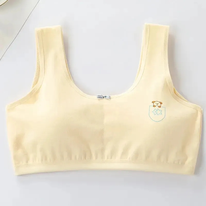 Girls Cotton Sponge Cup Bra With Removable Pad