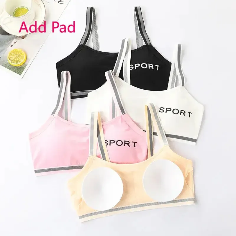 Girls Cotton Sponge Cup Bra With Removable Pad