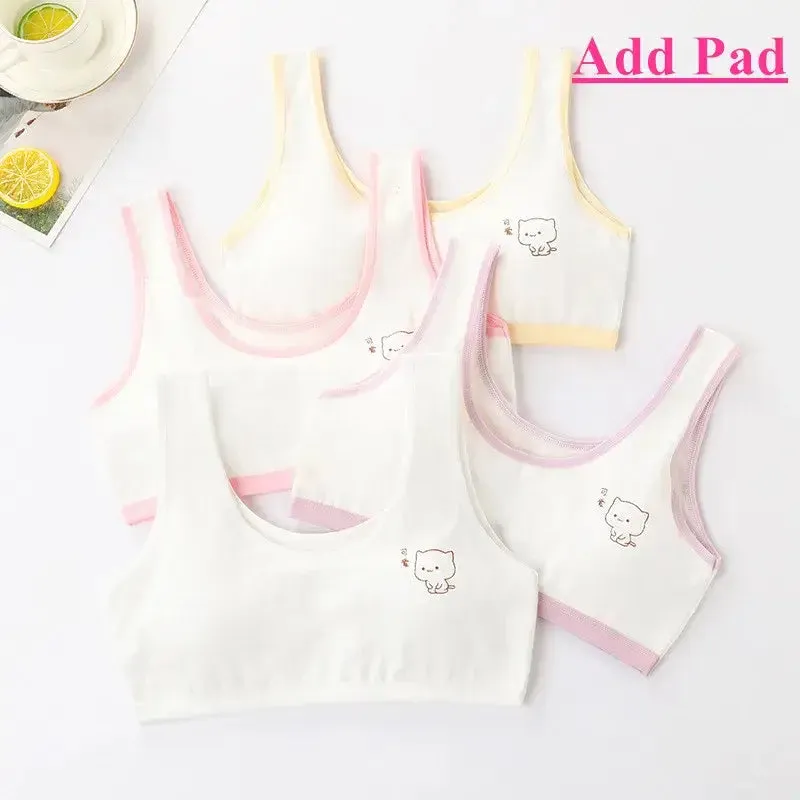 Girls Cotton Sponge Cup Bra With Removable Pad