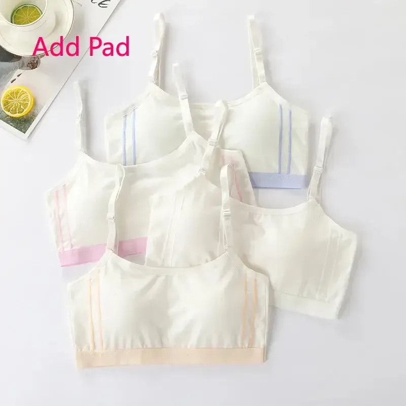 Girls Cotton Sponge Cup Bra With Removable Pad