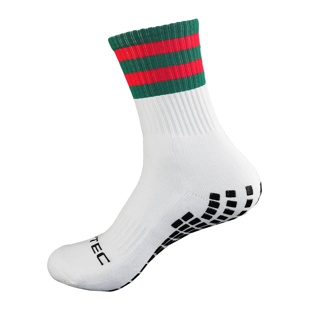 Green and Red Grip Socks