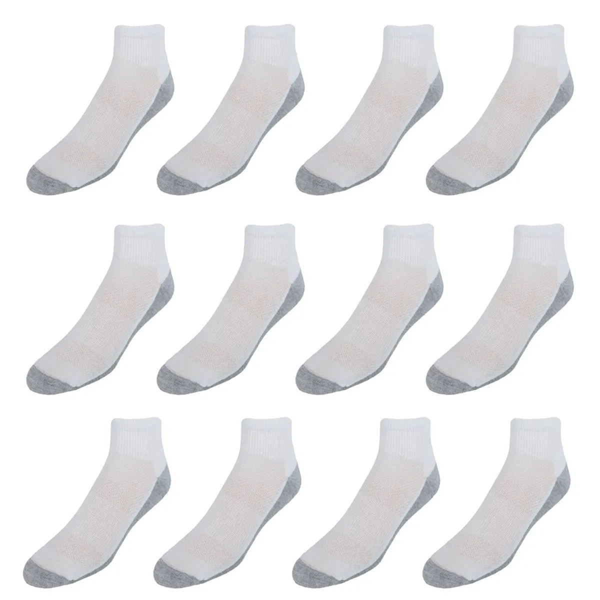 Hanes Men's X-Temp Cool Cushioned Ankle Socks (12 Pack)