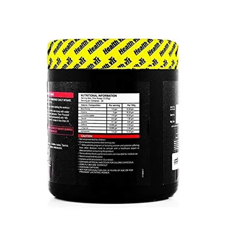 Healthvit Fitness Pre-Workout Explosive Energy Advance Formula 300gm Powder (Orange Flavour)