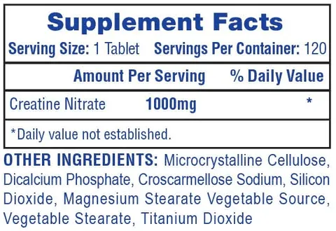 Hi-Tech Pharmaceuticals Creatine Nitrate 1000mg 120 Tablets