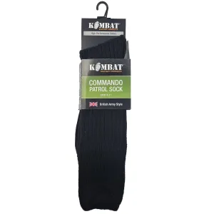 Kombat Commando Patrol Socks Black UK6-11