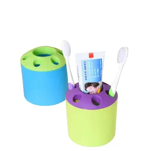 Kuber Industries 2 Piece Plastic Toothpaste Stationary Pen Pencil Holder (CTKTC5354), Multicolour, Standard