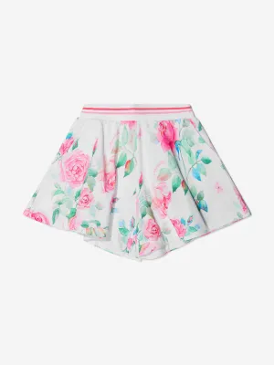 Monnalisa Girls Cotton Rose Bloom Shorts