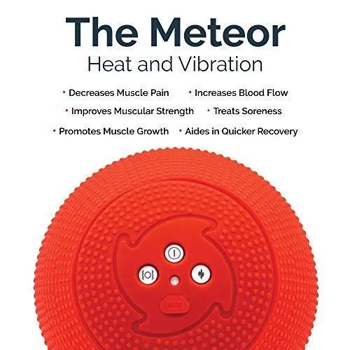 MyoStorm Heating Vibrating Massage Ball Roller for Deep Tissue Muscle Recovery Therapy and Pain Relief w/Heat   Vibration- New 2.0 Model