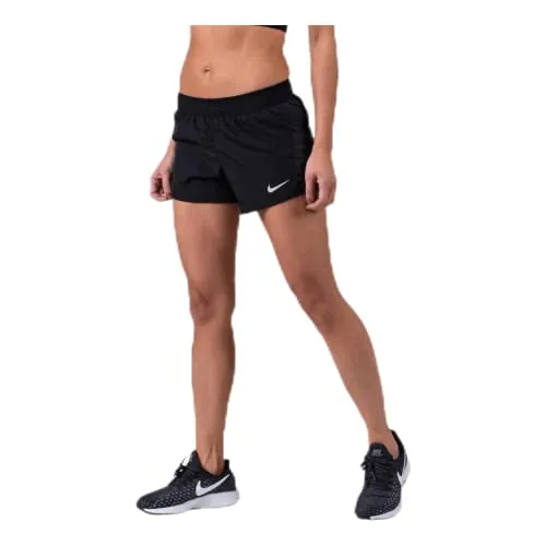 NIKE Women 10K Running Shorts Black Black Black Wolf Grey XSmall