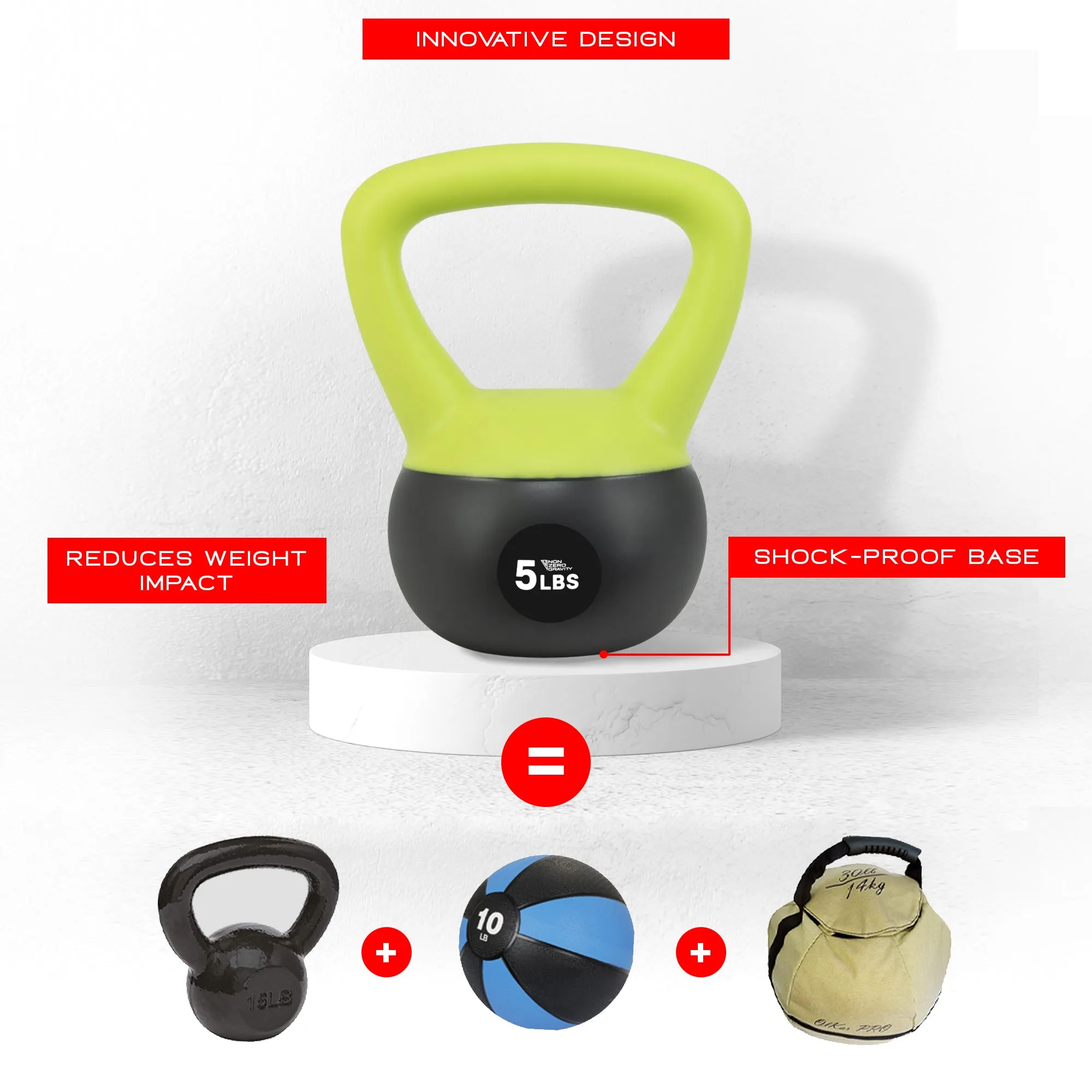 NonZero Gravity 5lb Iron Sand Soft Kettlebell