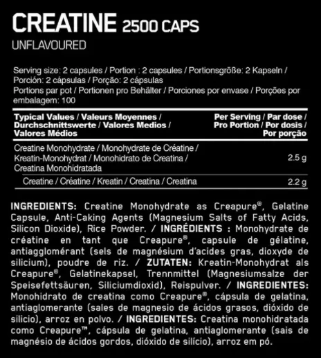 Optimum Nutrition Creatine 2500 Caps