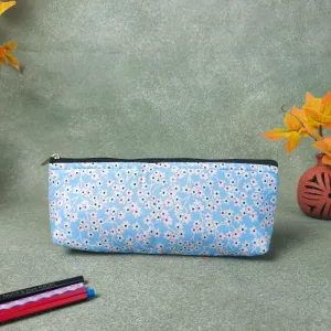 Pencil Pouch Blue Colour with Red and Black Dots Design