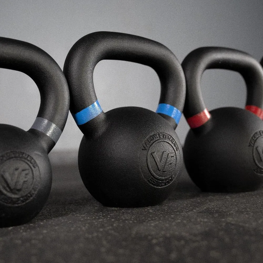 Powder Coated Cast Iron Kettlebells (10-70lbs)