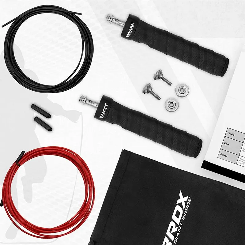 RDX B4 Adjustable 10.3ft Skipping Rope with 2 Tangle-Free Steel Wires