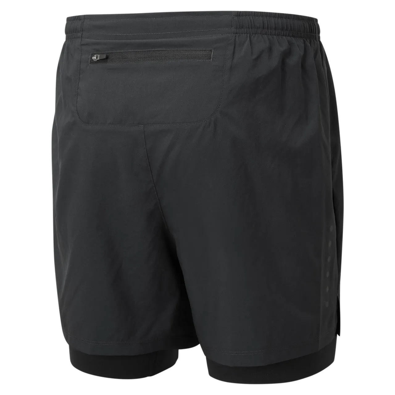 Ronhill Core Twin Short (Mens) - Black/Bright White