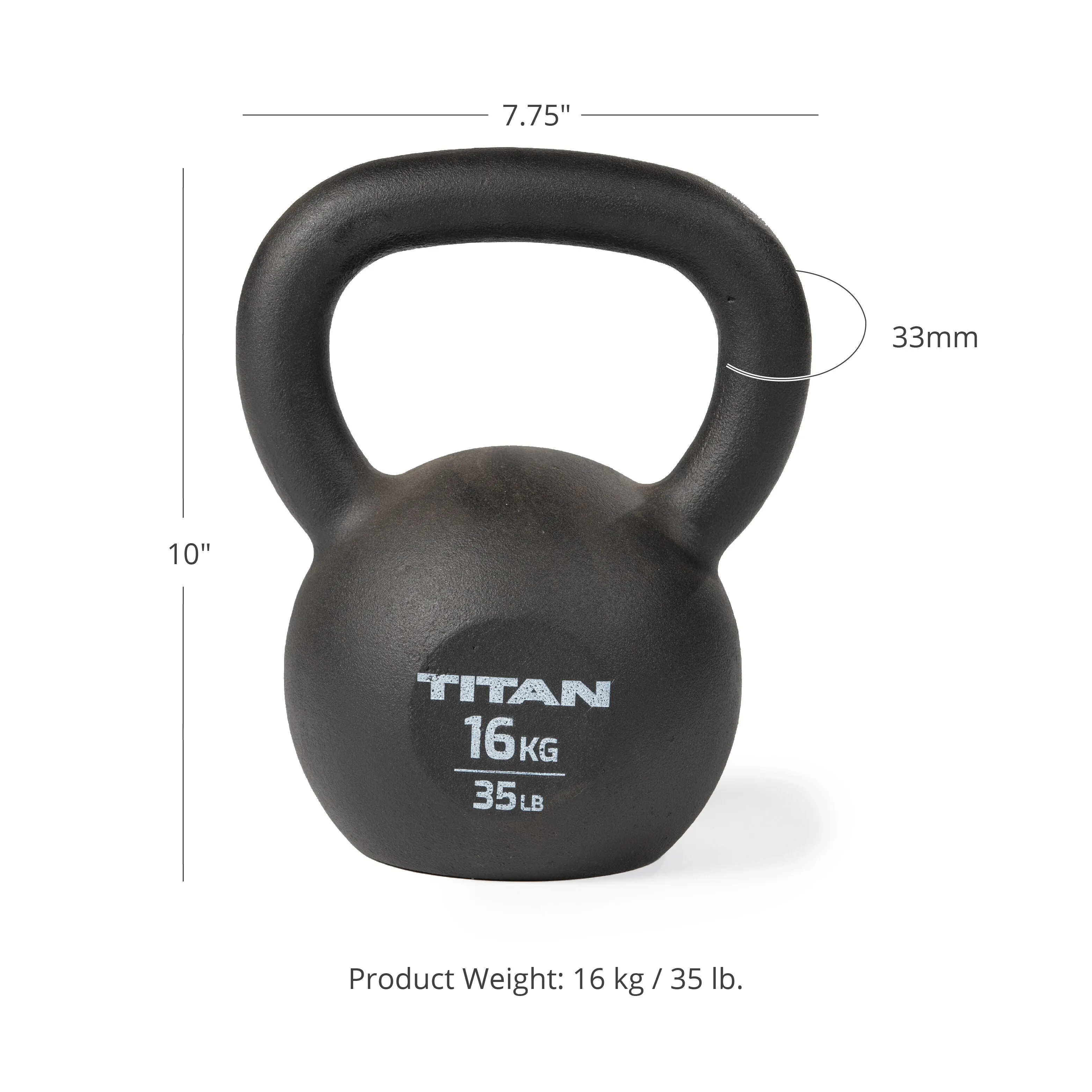 Scratch and Dent - 16 KG Cast Iron Kettlebell - FINAL SALE