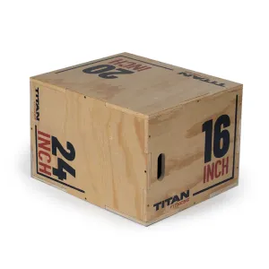 Scratch and Dent - 3-in-1 Wooden Plyo Box – 16" x 20" x 24" - FINAL SALE