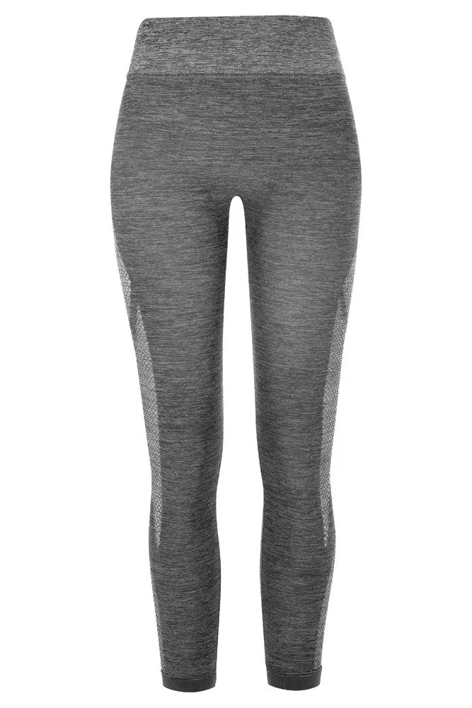 Seamless Melange Sports Tights - Grey Melange #44582