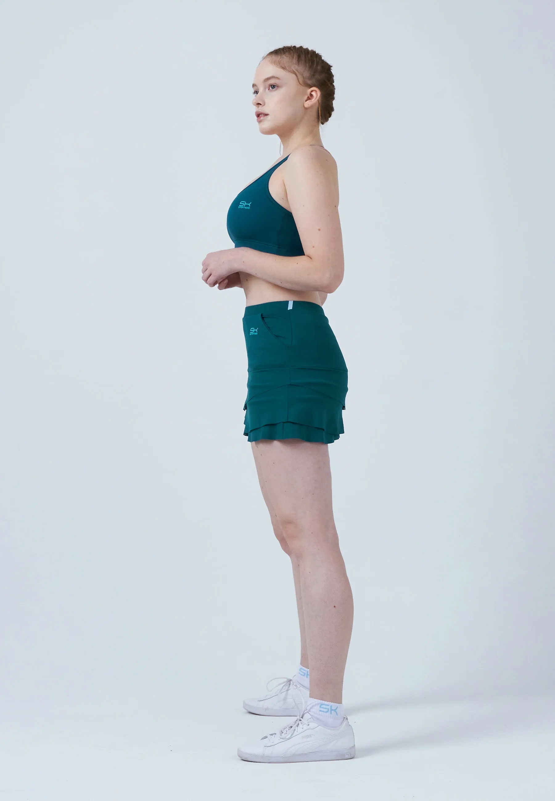 Tulip Tennis Skort with pockets, dark teal