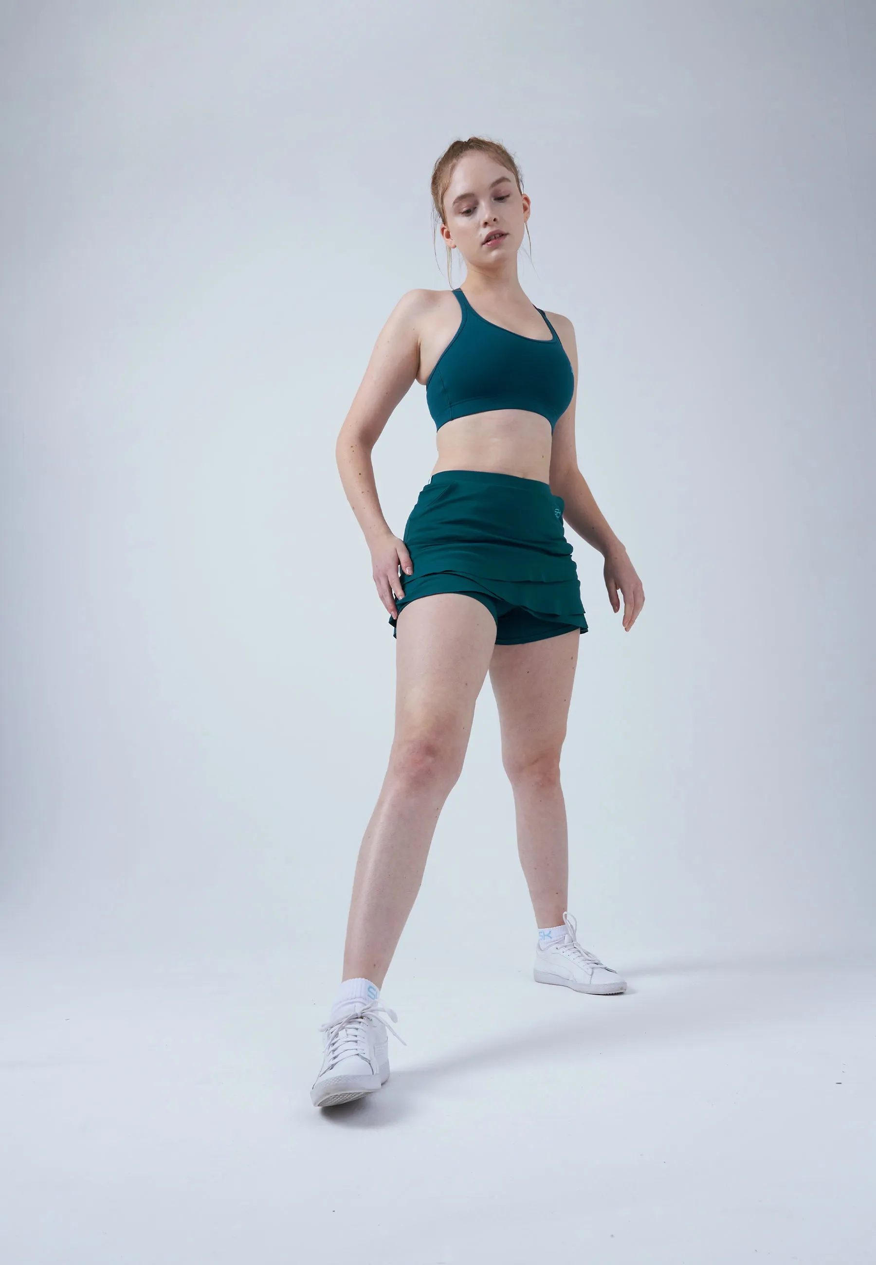 Tulip Tennis Skort with pockets, dark teal