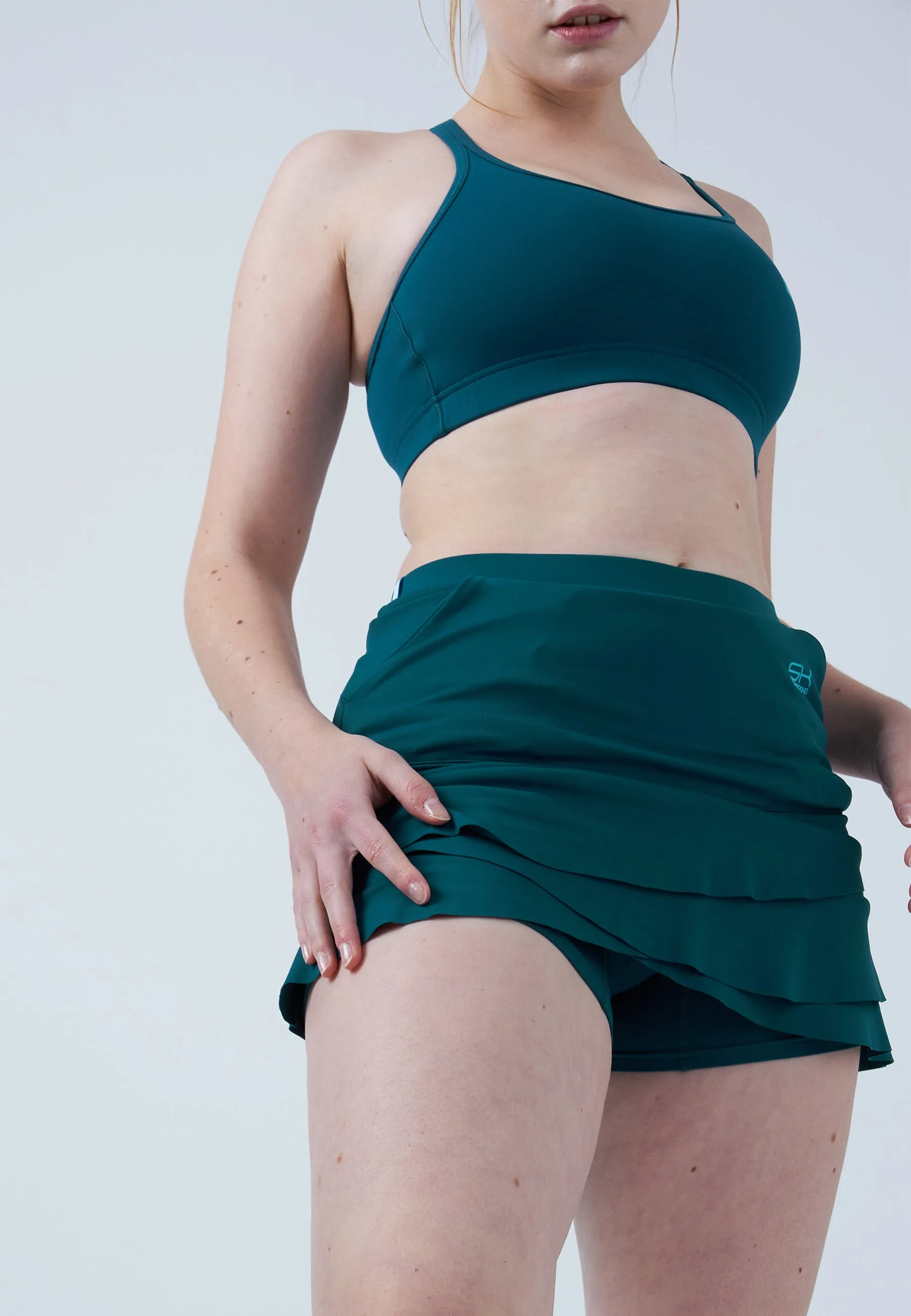 Tulip Tennis Skort with pockets, dark teal