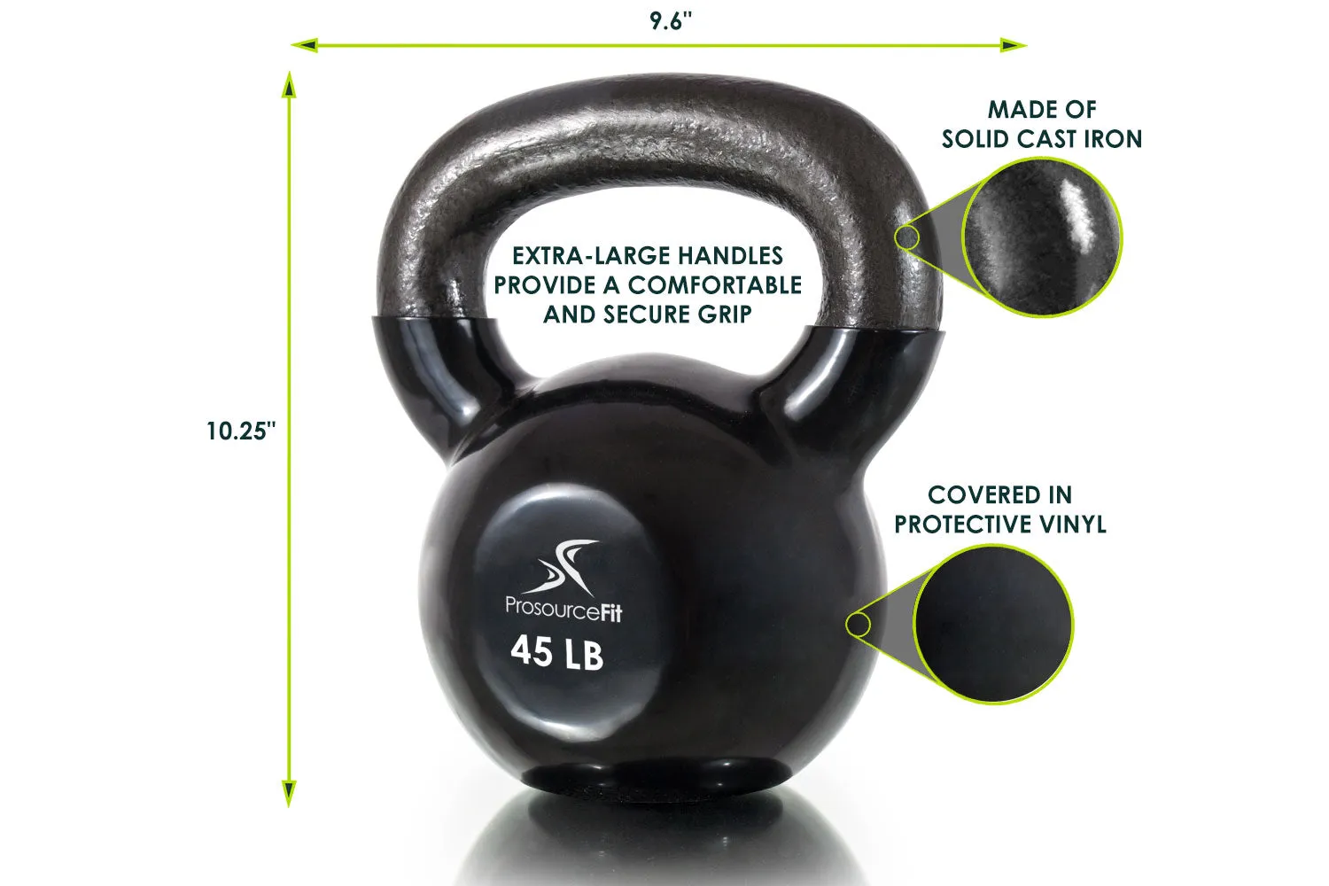 Vinyl Coated Cast Iron Kettlebells