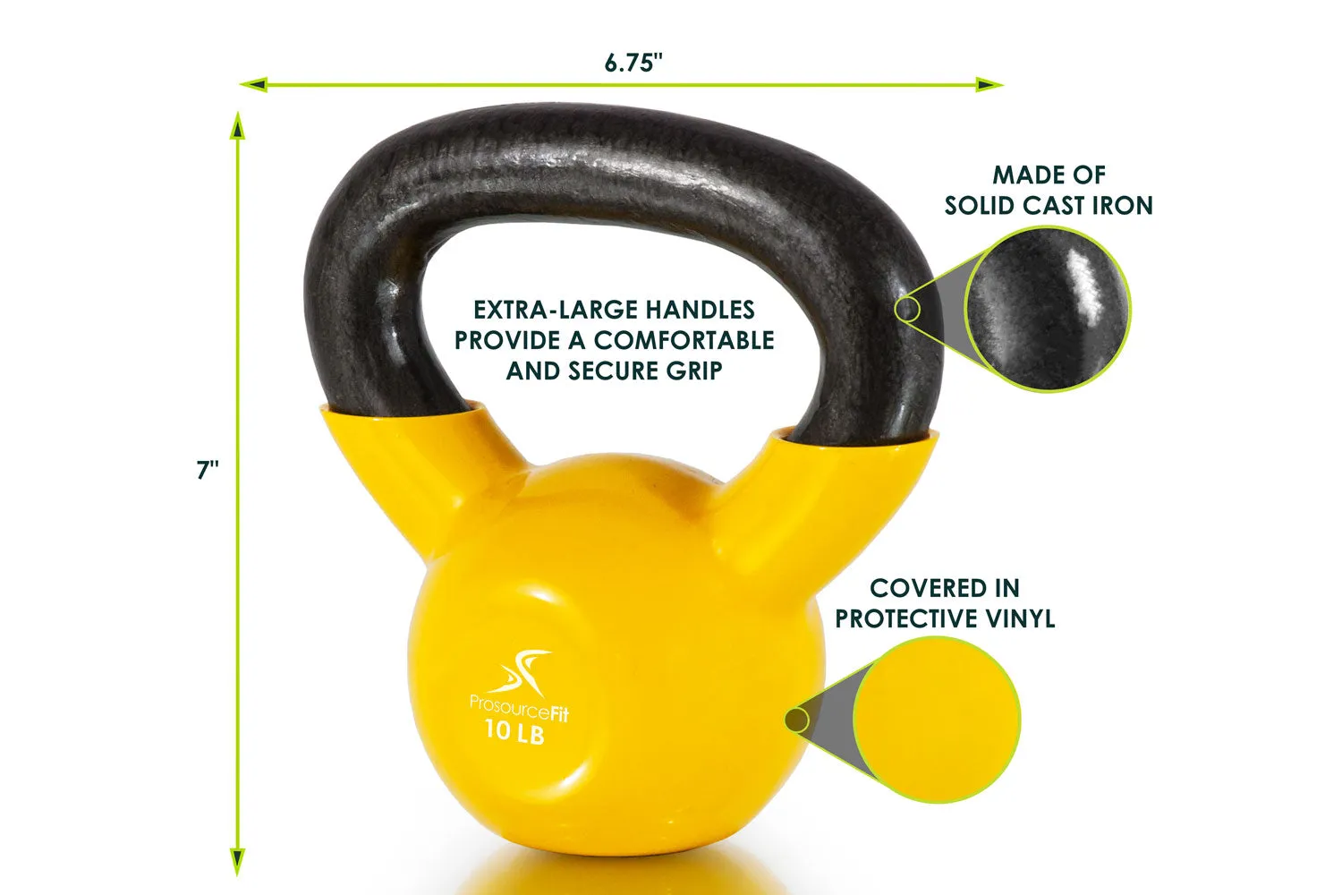 Vinyl Coated Cast Iron Kettlebells