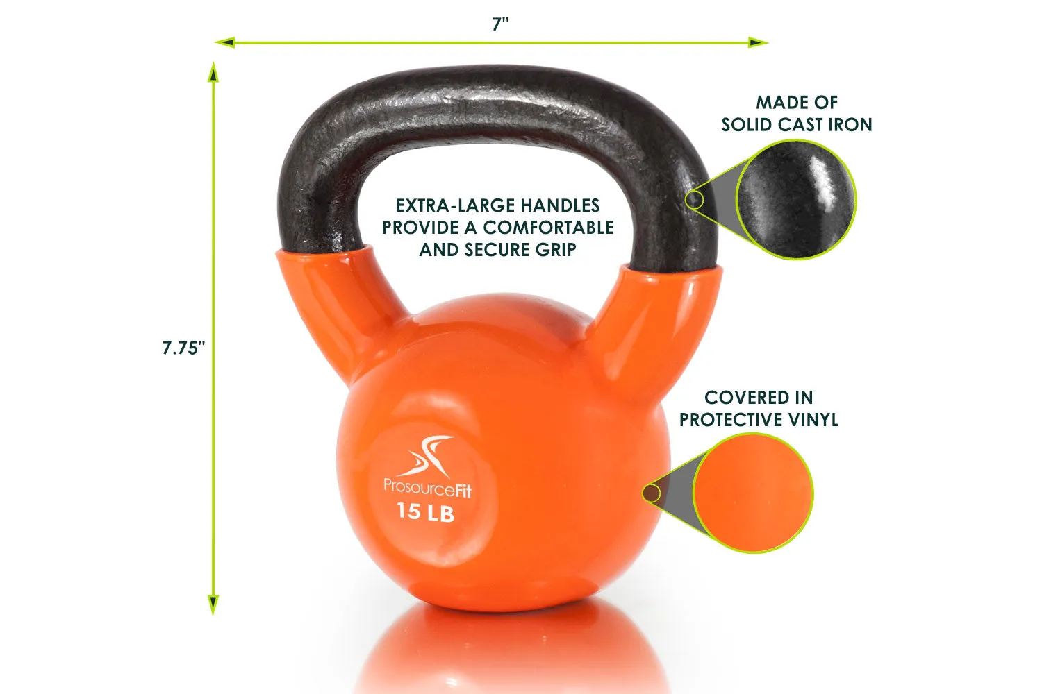 Vinyl Coated Cast Iron Kettlebells