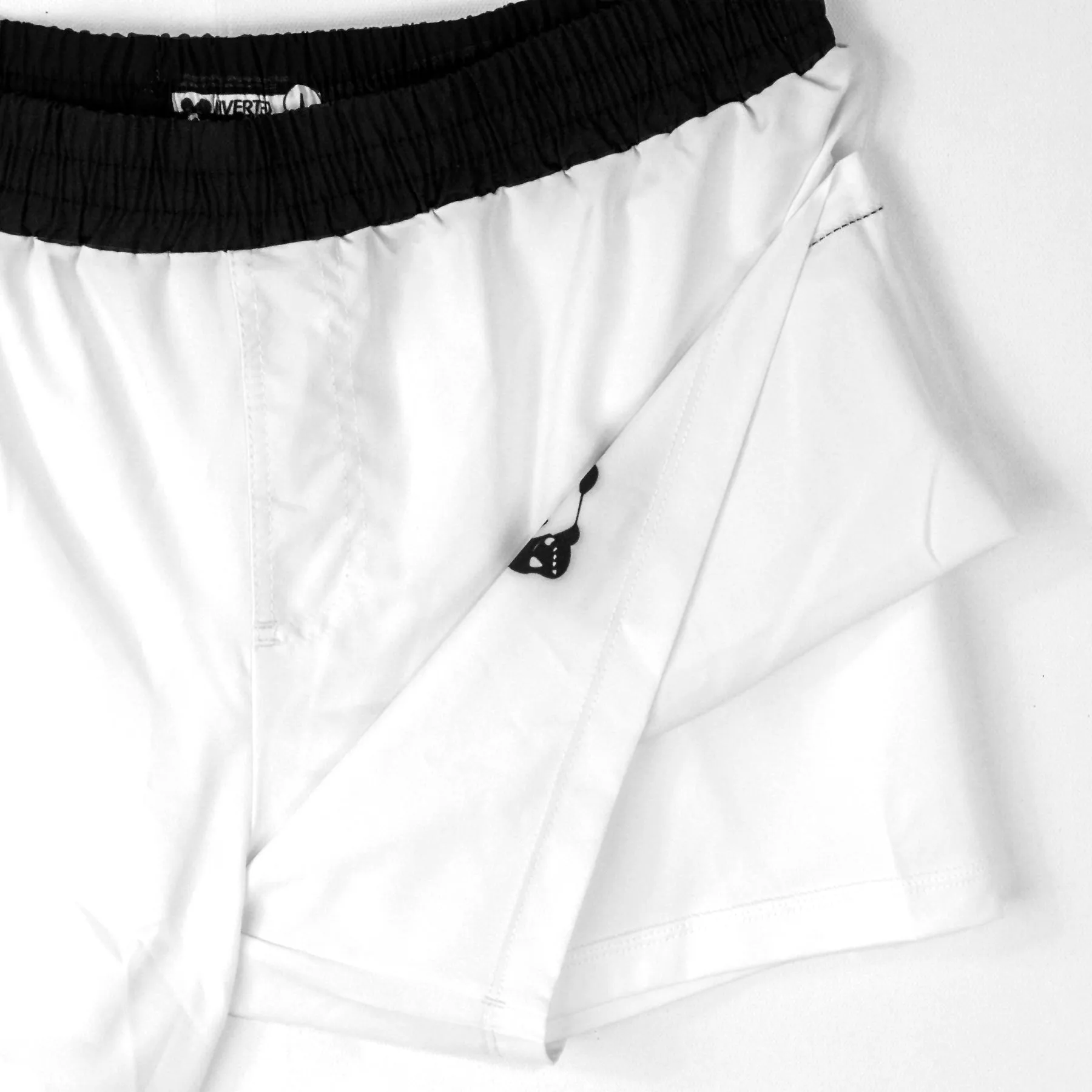 White Layered No-Gi BJJ Shorts