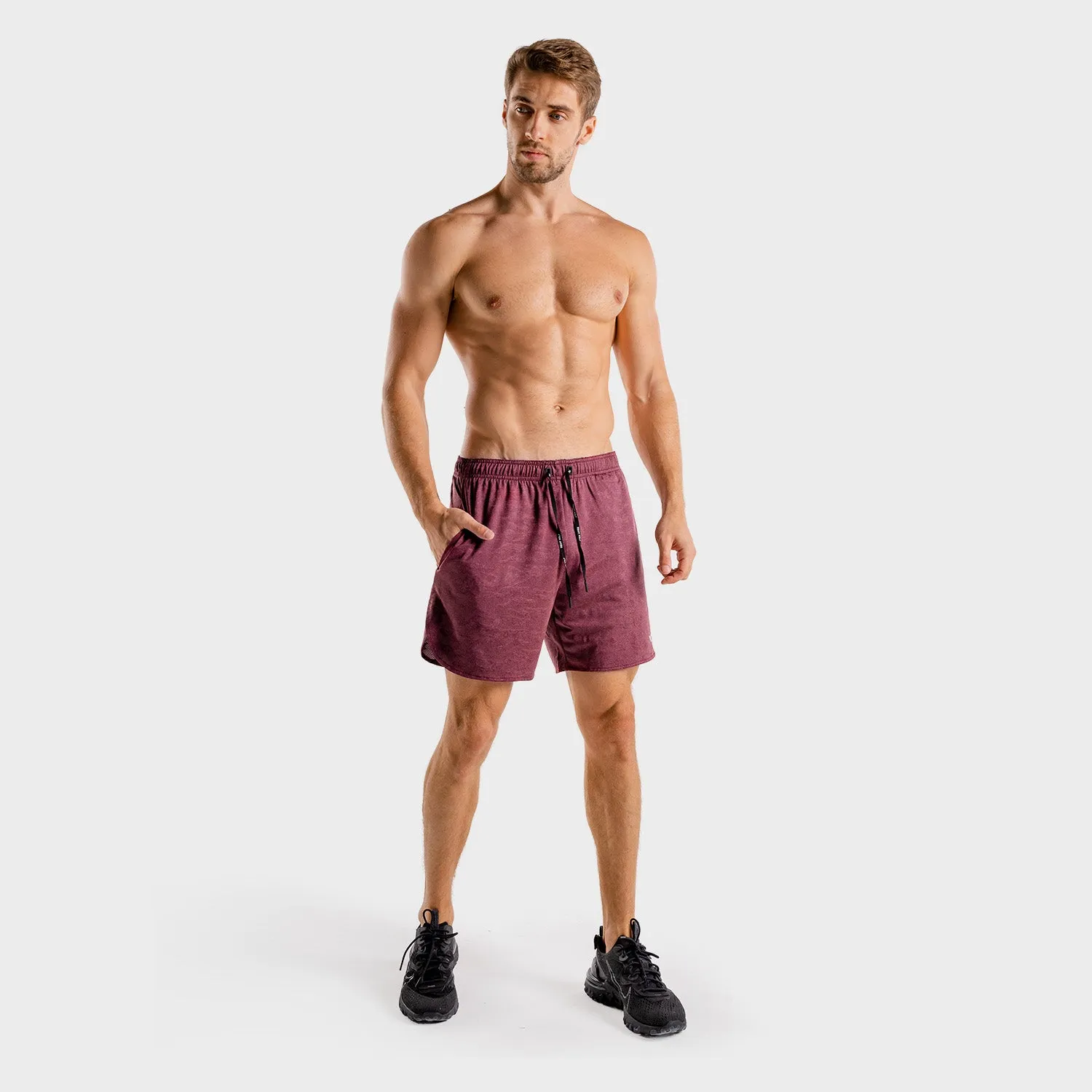 Wolf Shorts - Burgundy